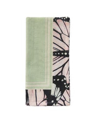 Monarch Butterfly Napkin Green Pink Black Bell Hutley
