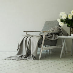 100% Cashmere Throw in Gorgeous Grey