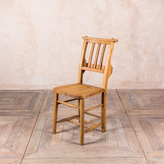 Solid Oak Vintage Style Chapel Chair