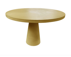 Solid Concrete Round Garden Table- Sunflower Yellow