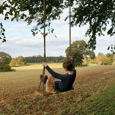 Solid Oak Personalised Couples Swing | Oak & Rope Company