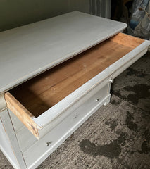 Decorative Antique Pine Chest of Drawers in Swedish White