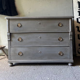 Decorative Grey Painted Antique Chest of Drawers | John Cornall