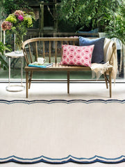 Flat Woven Rug Scallop