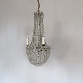 Early 1900s Antique Crystal Balloon Chandelier