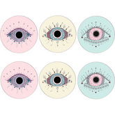 Set of 6 Mixed 'Evil Eye' Pastel Placemats