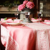 Hungarica Tablecloth in Cranberry Red & Cream | Julia Brendel