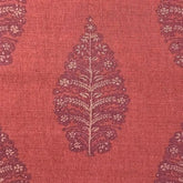Laibik Large Print in Bold Summertime Reds Natural Linen Fabric | Julia Brendel