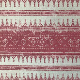 Tribes Horizontal Stripe, Bold Raspberry Linen Fabric | Julia Brendel
