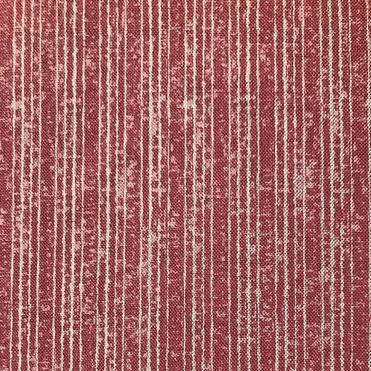 Tribes Narrow Stripe, Raspberry Linen Fabric | Julia Brendel