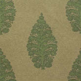 Laibik Large Print Field Green & Natural Linen Fabric | Julia Brendel