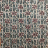 Ankara Hickory Teal & Plum Linen Fabric | Julia Brendel