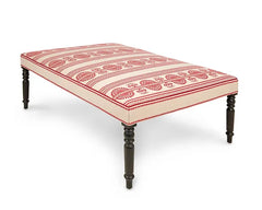 Kurpie Polish Folk Inspired Red & Ivory Striped Fabric | Julia Brendel