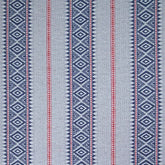 Aztec Chevron Stripe Fabric | Navy, Orange & Grey | Julia Brendel