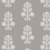 Memory Floral Grey & Ivory Linen Fabric | Julia Brendel