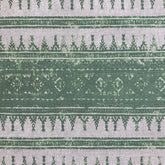 Tribes Horizontal Stripe, Wheatgrass Green Linen Fabric | Julia Brendel