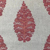 Laibik Large Print Vibrant Red & Earth Tone Natural Linen Fabric | Julia Brendel