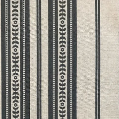 Memory Striped Grey on Natural Linen Fabric | Julia Brendel