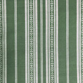 Memory Striped Ivory on Forest Green Linen Fabric | Julia Brendel