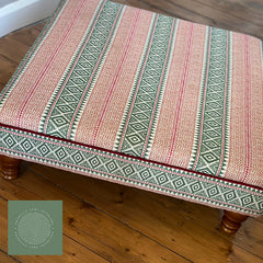 Aztec Chevron Stripe Fabric in Emerald Green & Magento Pink | Julia Brendel