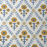 Indian Summer | Blue & Yelllow Floral Fabric | Julia Brendel