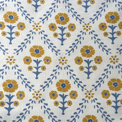 Indian Summer | Blue & Yelllow Floral Fabric | Julia Brendel