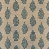 Laibik Small Print in Stone Blue & Natural Linen Fabric | Julian Brendel