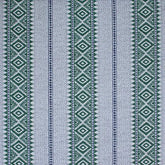 Aztec Chevron Stripe Fabric in Emerald Green, Navy & Gunmetal Grey | Julia Brendel