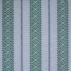 Aztec Chevron Stripe Fabric in Emerald Green, Navy & Gunmetal Grey | Julia Brendel