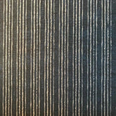 Tribes Narrow Stripe, Midnight Blue/ Grey Linen Fabric | Julia Brendel