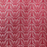 Memory Leaf Design Cherry Red Linen Fabric | Julia Brendel
