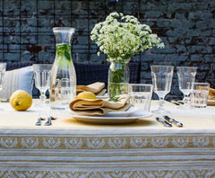 Hungarica Tablecloth in Gold & Cream | Julia Brendel
