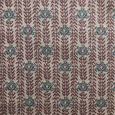 Ankara Aubergine Purple & Lagoon Teal Linen Fabric | Julia Brendel