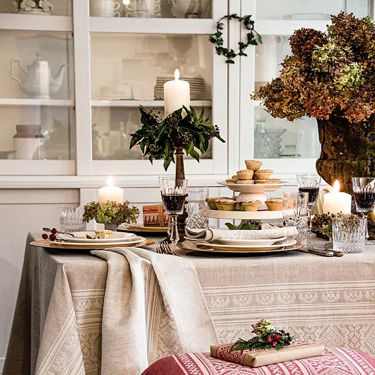 Hungarica Tablecloth in Natural & Cream | Julia Brendel