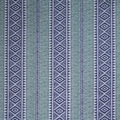 Aztec Chevron Stripe Fabric in Navy, Gunmetal Grey & Emerald Green | Julia Brendel