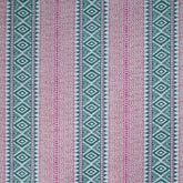 Aztec Chevron Stripe Fabric in Emerald Green & Magento Pink | Julia Brendel