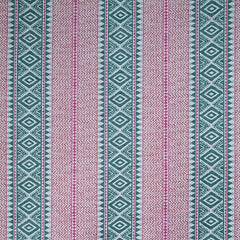 Aztec Chevron Stripe Fabric in Emerald Green & Magento Pink | Julia Brendel