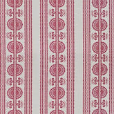 Kurpie Polish Folk Inspired Red & Ivory Striped Fabric | Julia Brendel