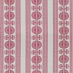Kurpie Polish Folk Inspired Red & Ivory Striped Fabric | Julia Brendel