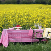 Nostalgia Tablecloth in Cranberry Red & Cream | Julia Brendel