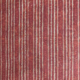 Tribes Narrow Stripe, Earth Red & Maroon Linen Fabric | Julia Brendel