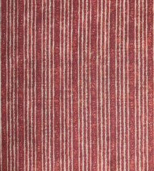 Tribes Narrow Stripe, Earth Red & Maroon Linen Fabric | Julia Brendel