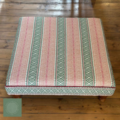 Aztec Chevron Stripe Fabric in Emerald Green & Magento Pink | Julia Brendel