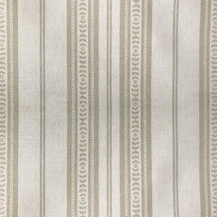 Memory Striped Taupe on Ivory Linen Fabric | Julia Brendel