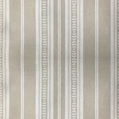 Memory Striped Ivory on Taupe Linen Fabric | JUlia Brendel