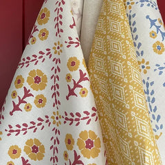 Indian Summer | Pink & Yelllow Floral Fabric | Julia Brendel