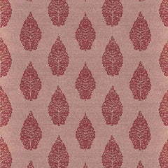 Laibik Small Print Pink Raspberry & Natural Linen Fabric | Julia Brendel