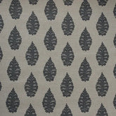 Laibik Small Print Charcoal Grey & Natural Linen Fabric | Julia Brendel