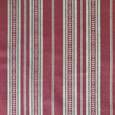 Memory Striped Ivory on Red Linen Fabric | Julia Brendel