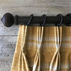 Tribes Horizontal Stripe, Golden Amber Linen Fabric | Julia Brendel